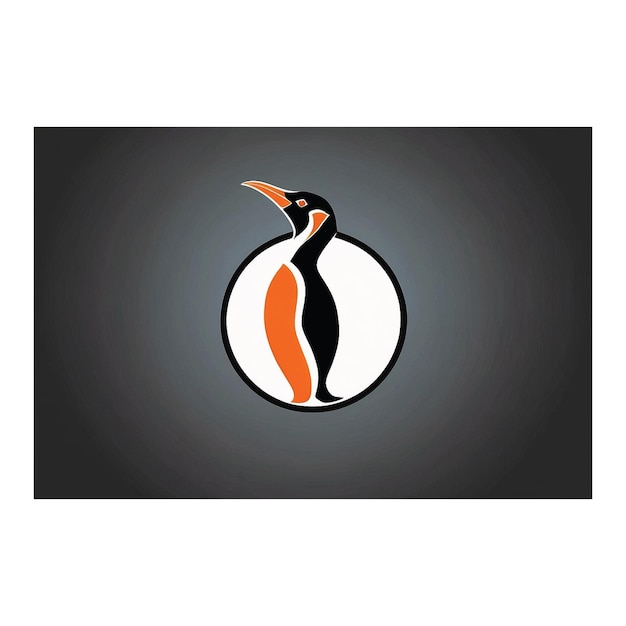 penguin silhouette logo icon design image