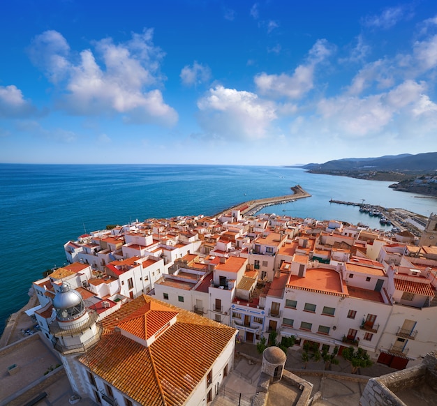 Peniscola Lighthouse and village in Spain