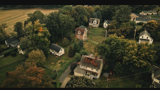 Photo pennsylvania county aerial historic homes in perkasie real estate drone view of charming country