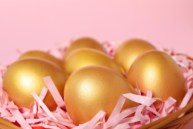 Pension rewards returns and investment funding concepts golden eggs