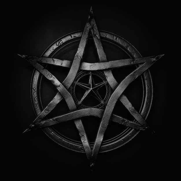 A pentagram with the word pentacle on it