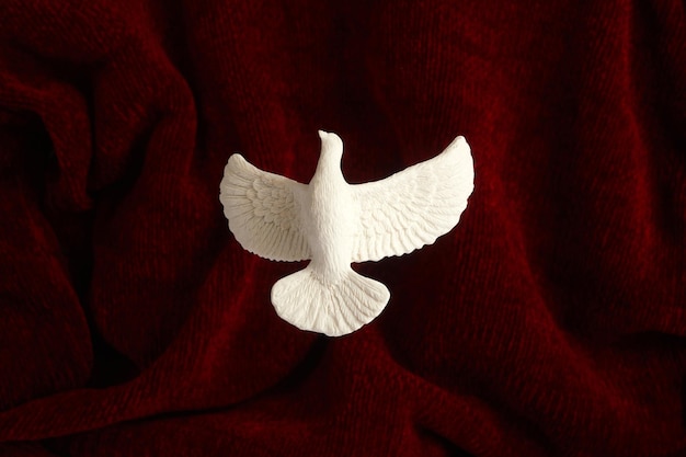 Pentecost sunday pentecost background with flying dove