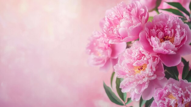 Photo peony flowers close up