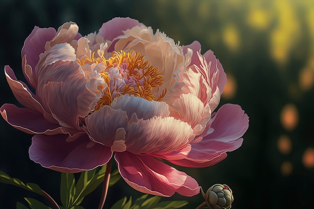 Peony flowers