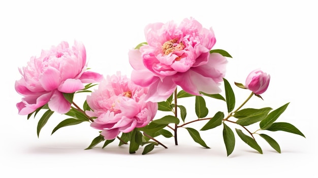 Peony isolated on White Background