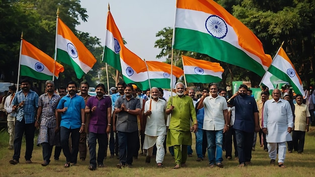 People celebrate Indian Independence Day on 15th August