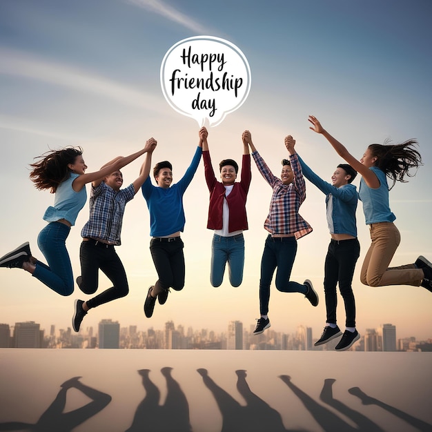 people celebrating happy friendship day