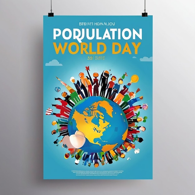 Photo people celebrating world population day