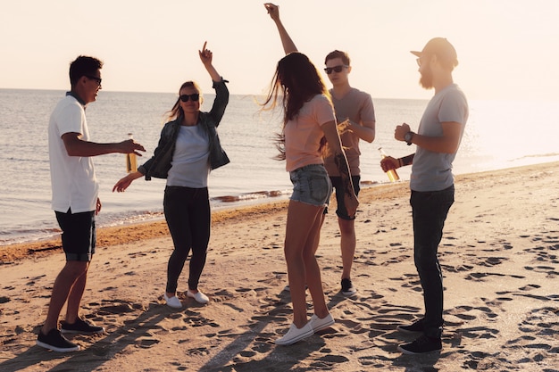 People dancing in summer