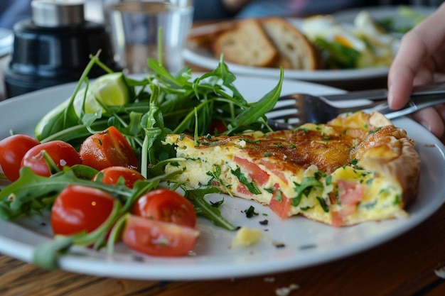 People eating spanish tortilla