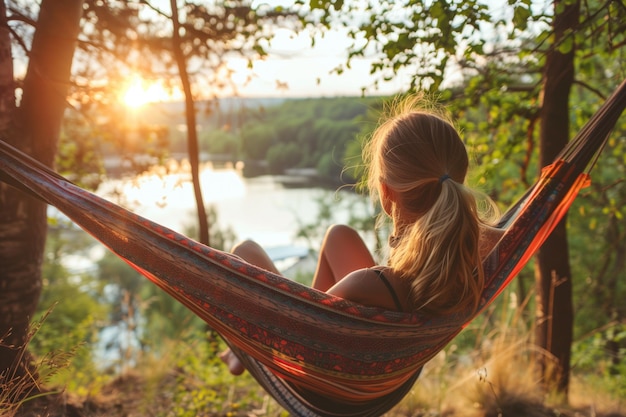 Photo people enjoy holiday relax outdoor life in summer time