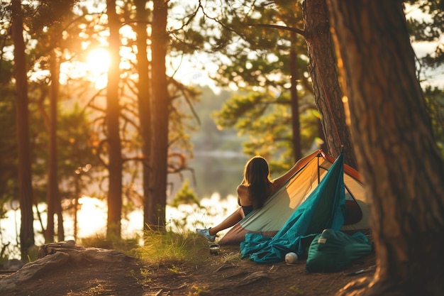 Photo people enjoy holiday relax outdoor life in summer time