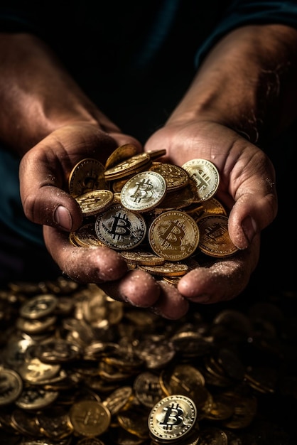 People holding Bitcoin representing wealth finance and opportunity