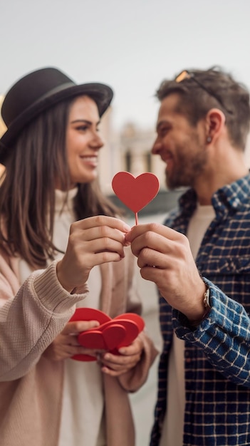 Photo people in love celebrating valentines day the day of love pragma