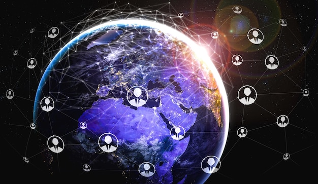 People network and global earth connection in innovative perception