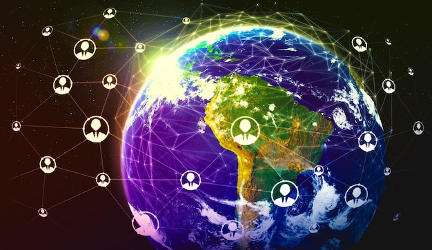 People network and global earth connection in innovative perception