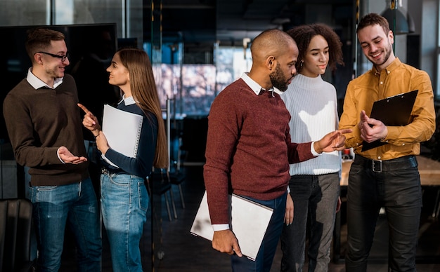 People in the office for a meeting