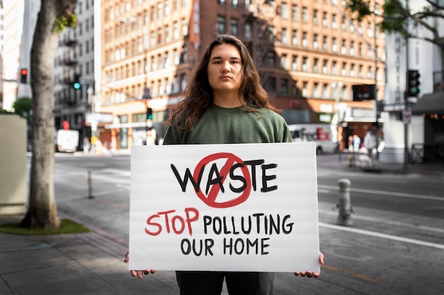 People protesting for world environment day