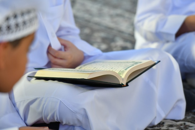 people reading the holy Quran