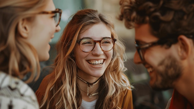 People smiling together in a portrait showcasing friendship and happiness