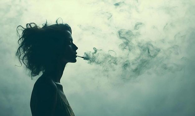 people smoking with copy space background design