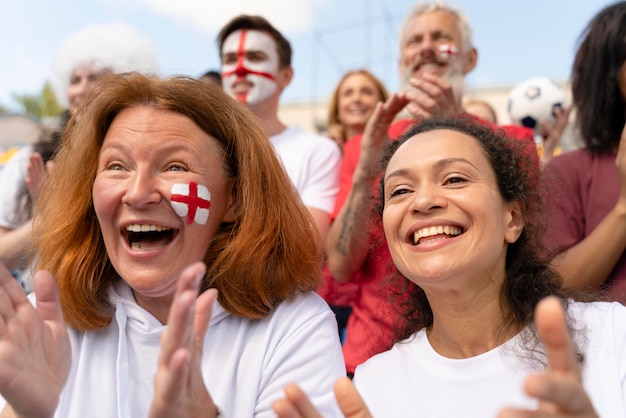 People watching a football game