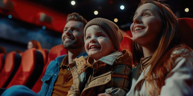 Photo people watching movie in cinema