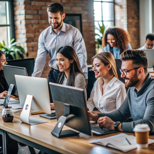 people working in the office