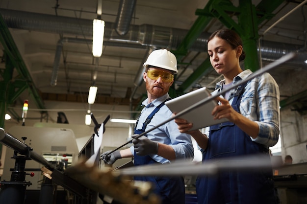 People working in the plant