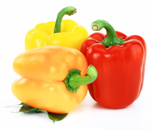 Pepper for salad, on a white background