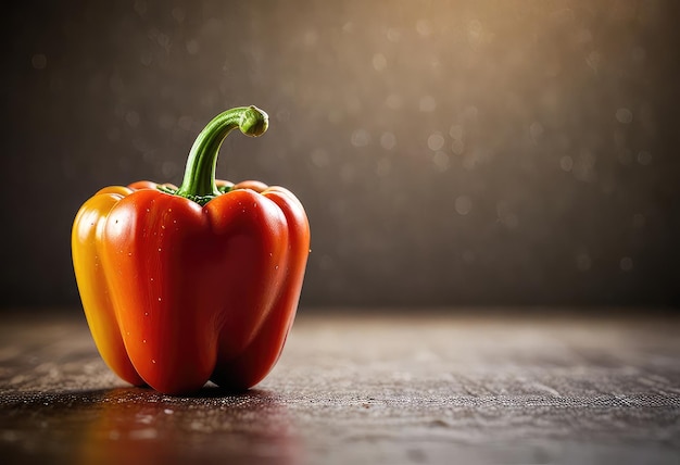 a pepper with a green stem and a green stem