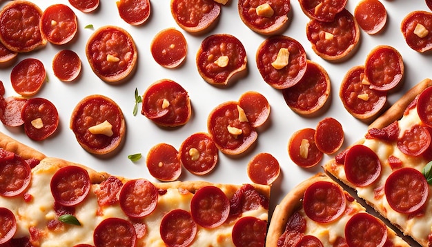 Photo pepperoni pizza