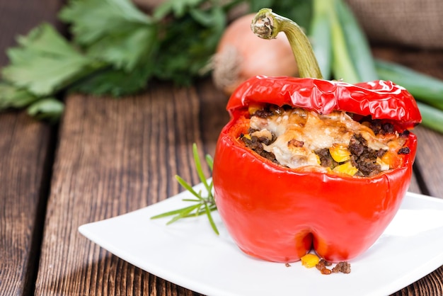 Peppers stuffed with minced meat