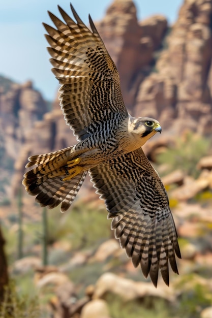 Peregrine Falcon in Flight