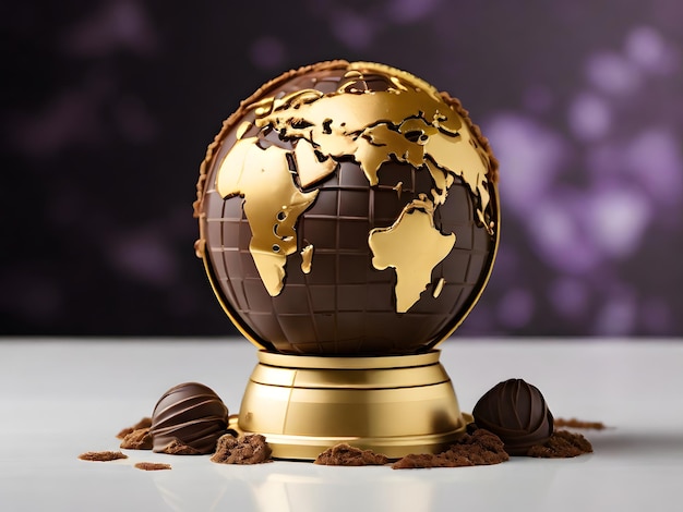 Perfect chocolate globe for world chocolate day