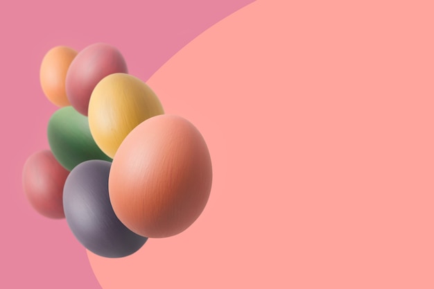 Perfect colorful Easter eggs.Soft pastel color toned.