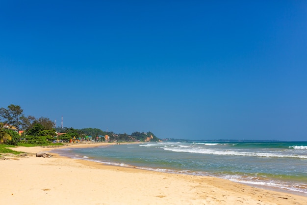 The perfect deserted oceanfront beach on the island.