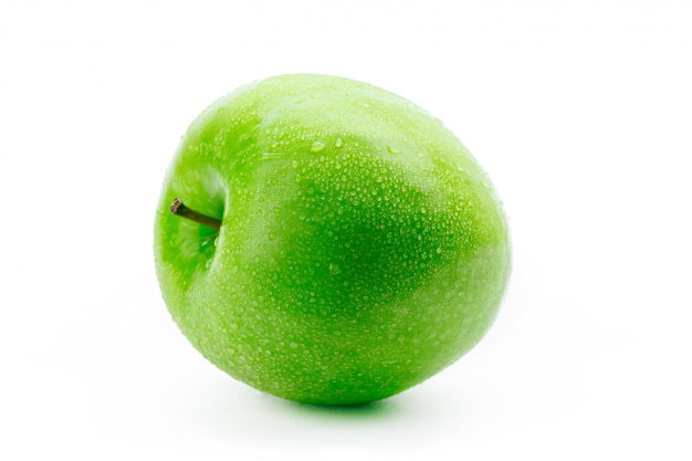 Perfect Fresh Green Apple Isolated on White Background