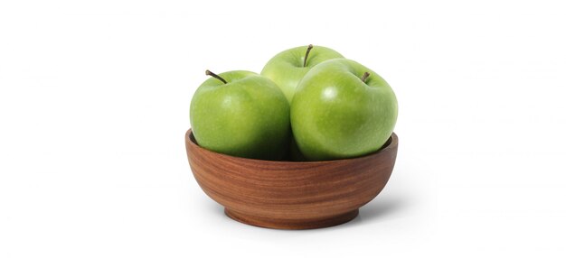 Perfect  Green Apple Isolated. Full Depth of Field with Clipping Path