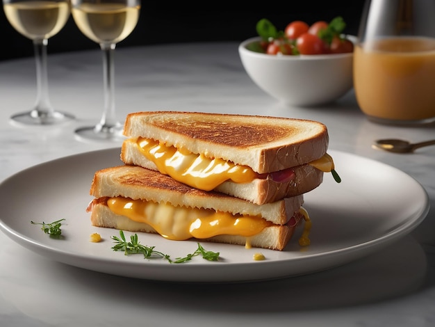 Photo perfect grilled cheese stunning 8k ultrarealistic food