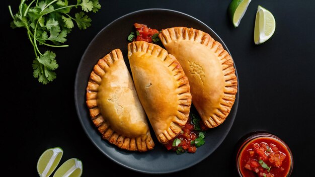 Photo perfecting spicy chicken empanadas