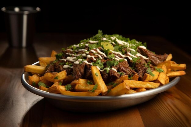 Perfectly Crisp Carne Asada Fries delicious Carne Asada Fries food photography