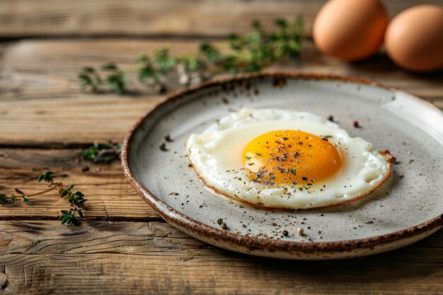 A perfectly sunny side up egg