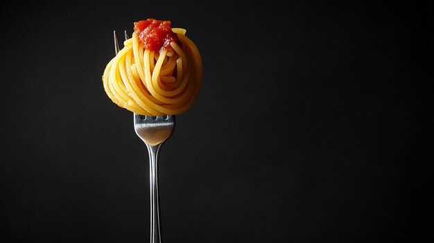 Photo perfectly twirled spaghetti bolognese with generous parmesan cheese highlighting the essence of ita