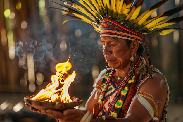 Performing traditional ceremonies of indigenous tb generative ai