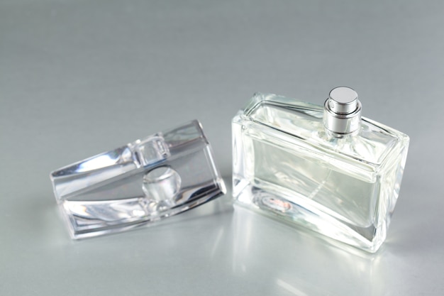 Perfume bottle on a dark background