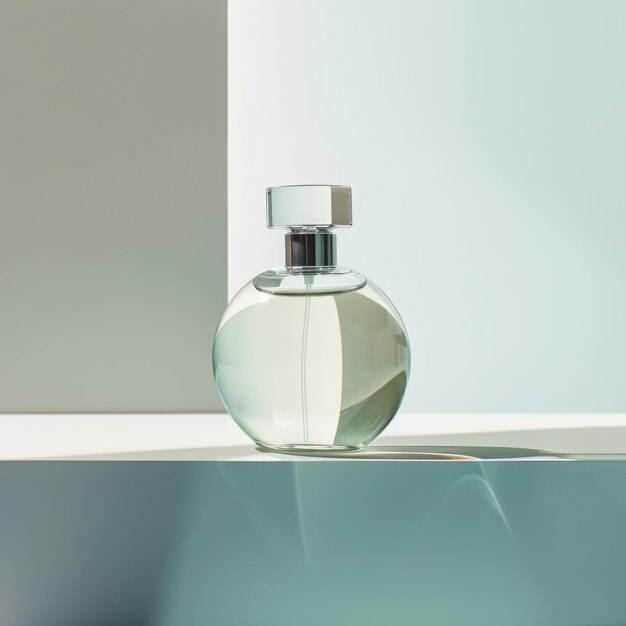 Perfume bottle mockup minimalistic design