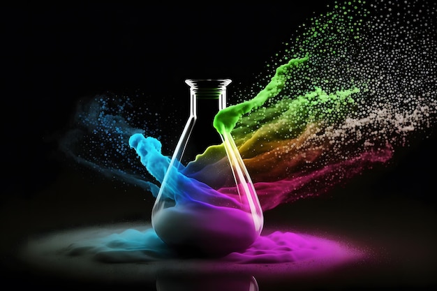 Perfume bottle splash of colored sand paint Neural network generated art