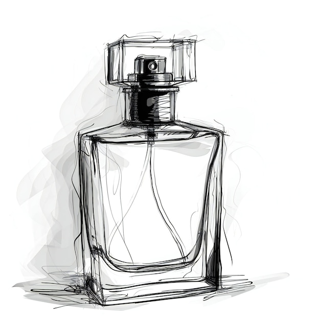 Perfume bottle on a white background