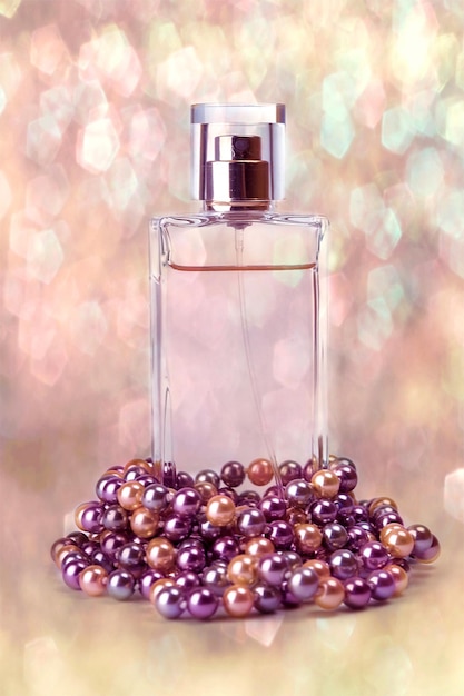 perfume in the jar on a beautiful background